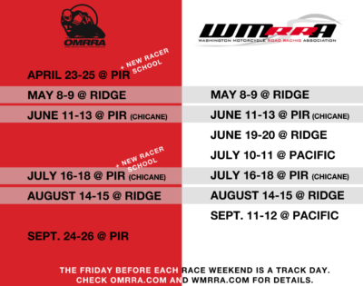 2021 Race Schedule – OMRRA